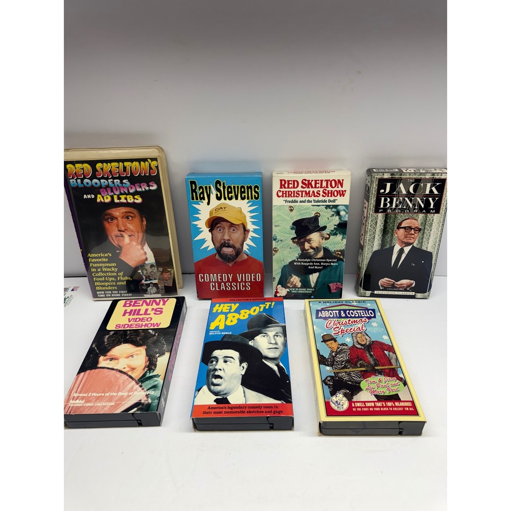 Vintage Comedy VHS Lot Red Skelton Abbott Costello Jack Benny Ray Stevens Tapes